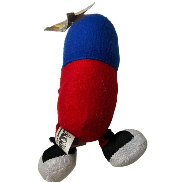 Just for Laughs Contagious Giggling Red Blue Happy Pill Plush Tested Works Tags - Picture 2 of 7